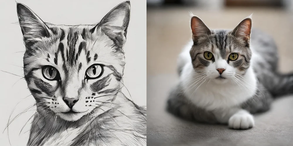AI generated image of a cat