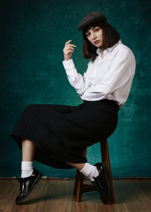 sitting full body portrait