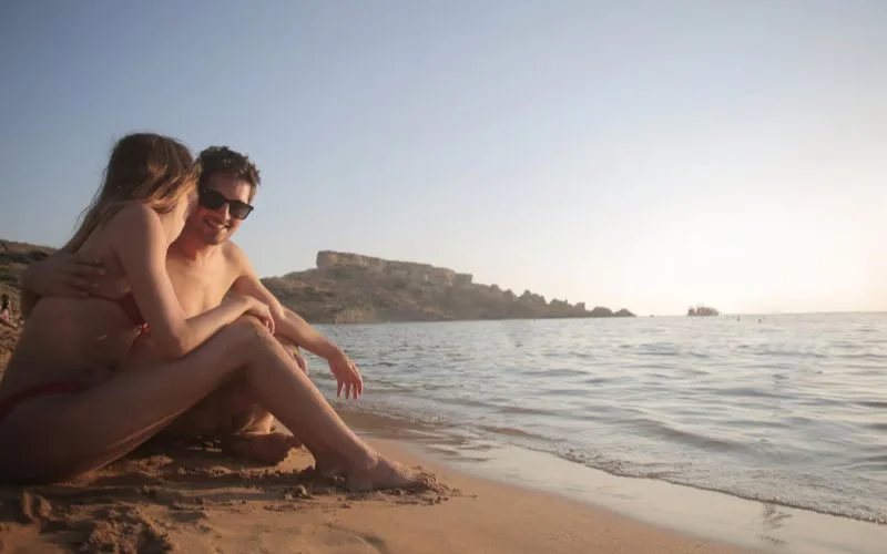 nude couple on the beach