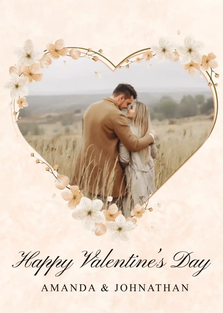 vertical free valentine photo card templates