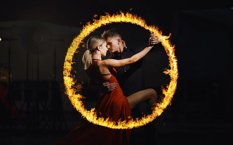 add fire to your photos