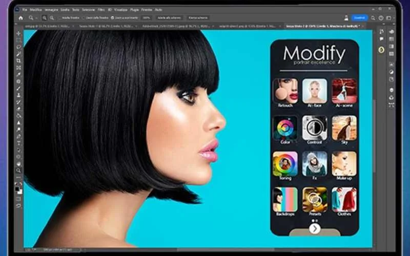 Change eye color Photoshop, add eyelashes photoshop