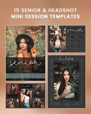 15-Senior-Headshot-Mini-Session-Templates-feature-image, photography card templates
