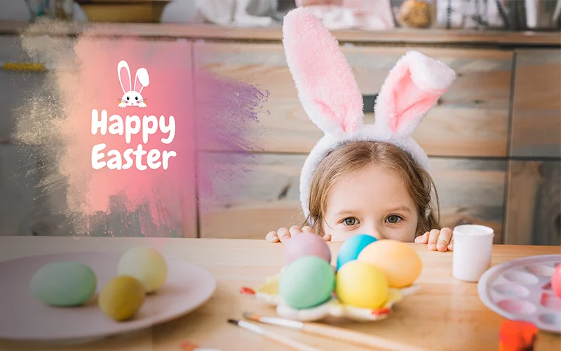 effortlessly create amazing photos- before, whimsical Easter text overlays, Easter text borders, Easter-themed font graphics,