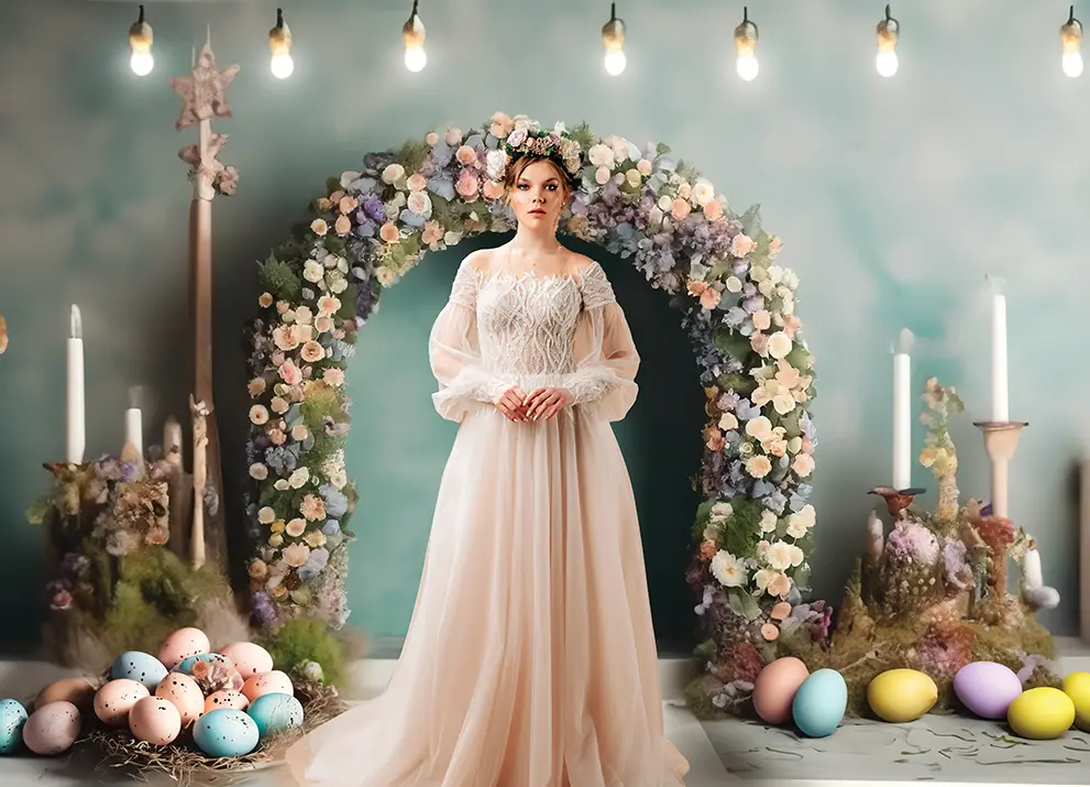 floral easter bg