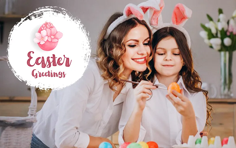 one click edits - after, Easter typography PNG, cute bunny text overlays