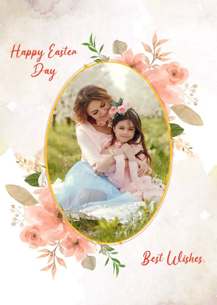 happy easter psd free download, Easter card template, Easter invitation card PSD, free Easter card mockup