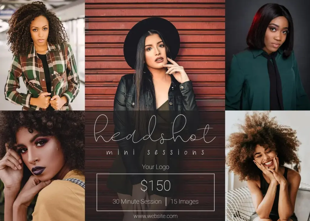 headshot mini session templates