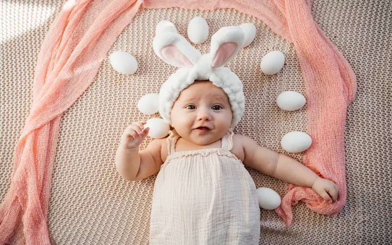 newborn easter bunny photoshoot