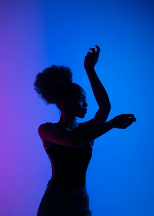 woman dancing and posing