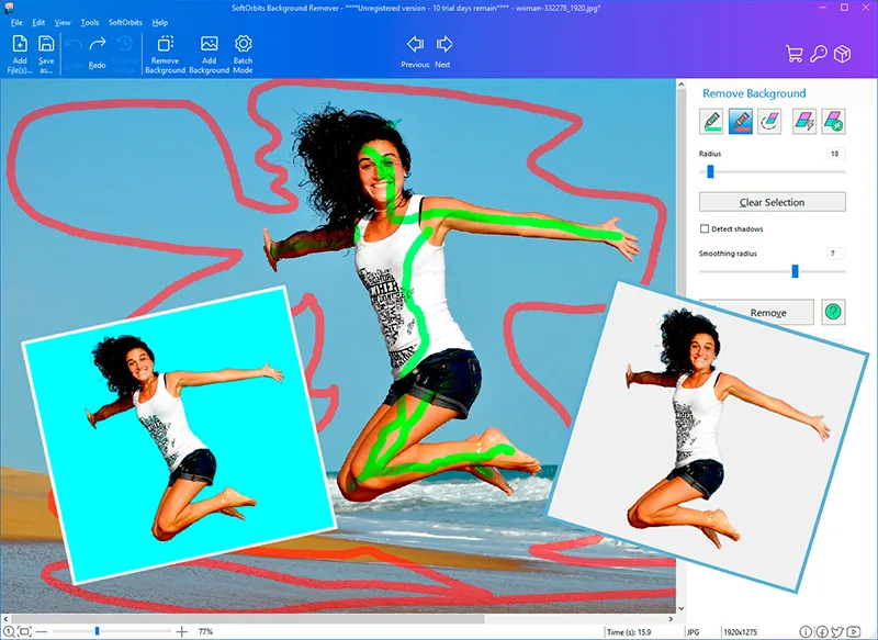 Photo background remover tool