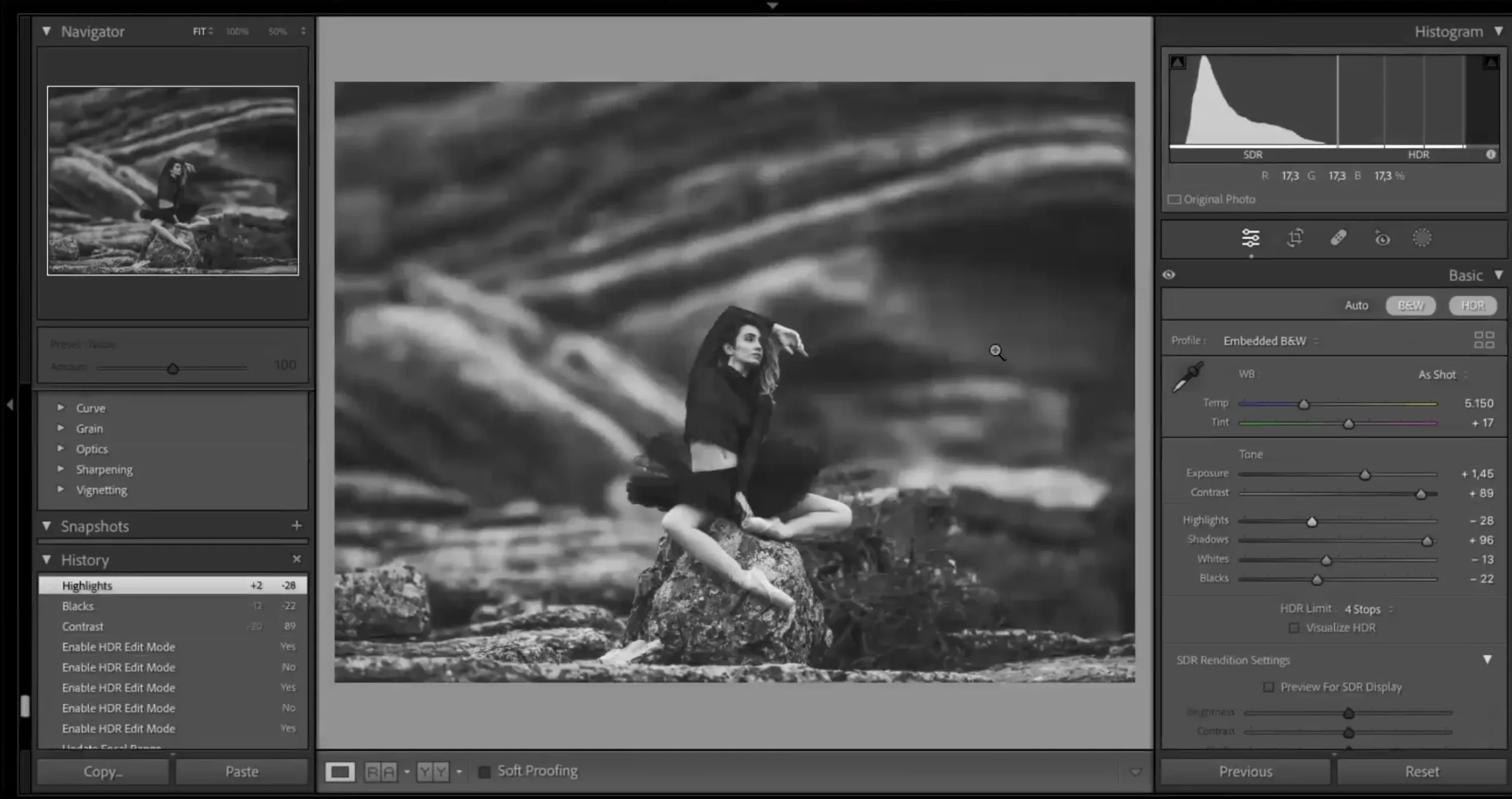 black and white photo edit in LR, lightroom masterclass, lightroom editing course