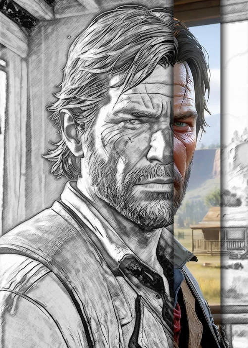 cool photoshop photo effects on RDR2