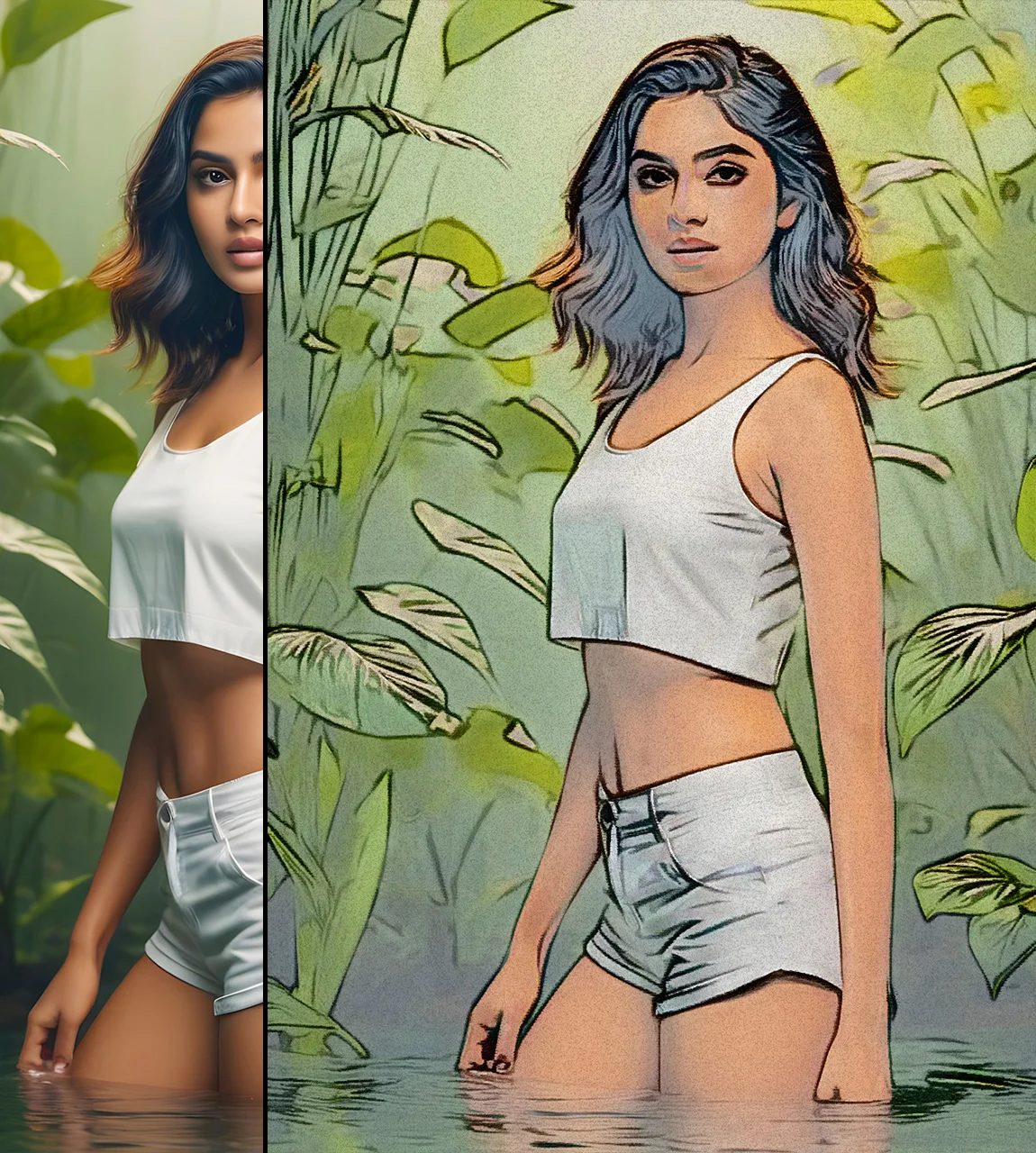 cool photoshop photo effects of a girl