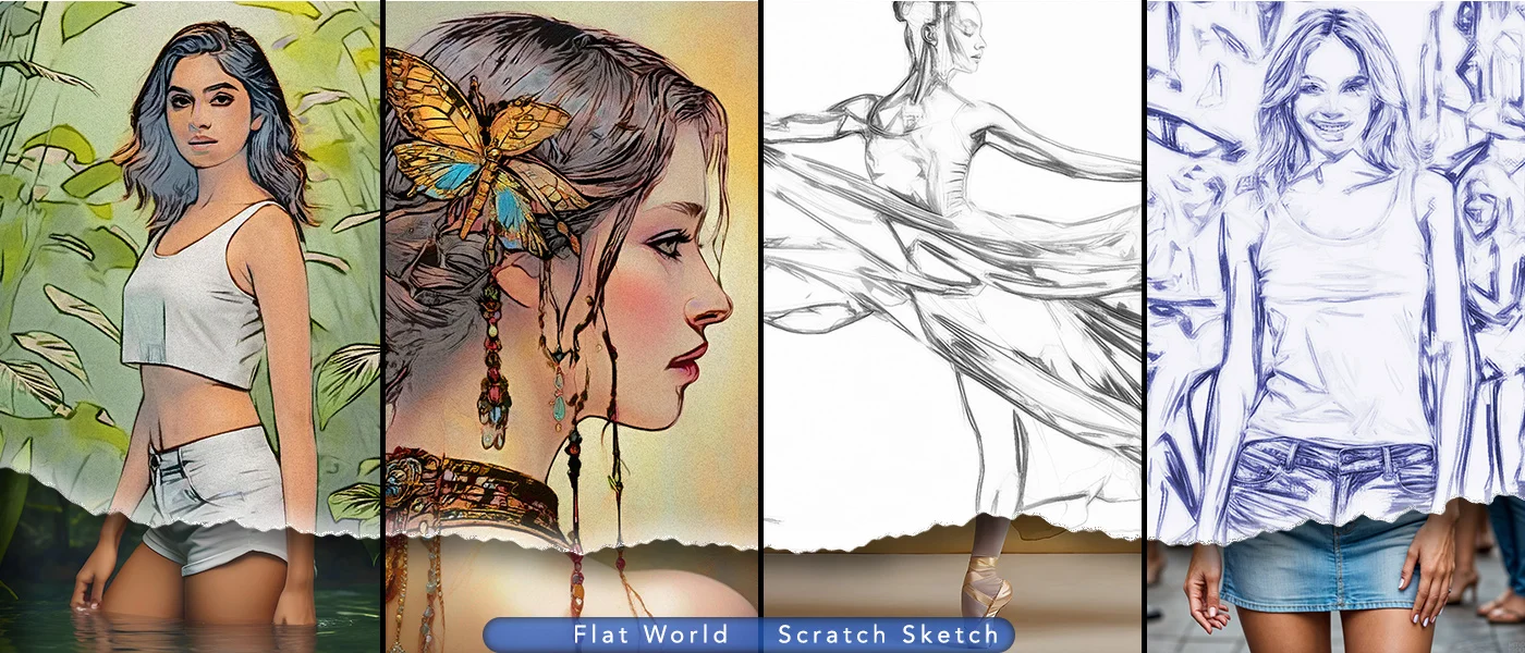 flat world and scratch sketch