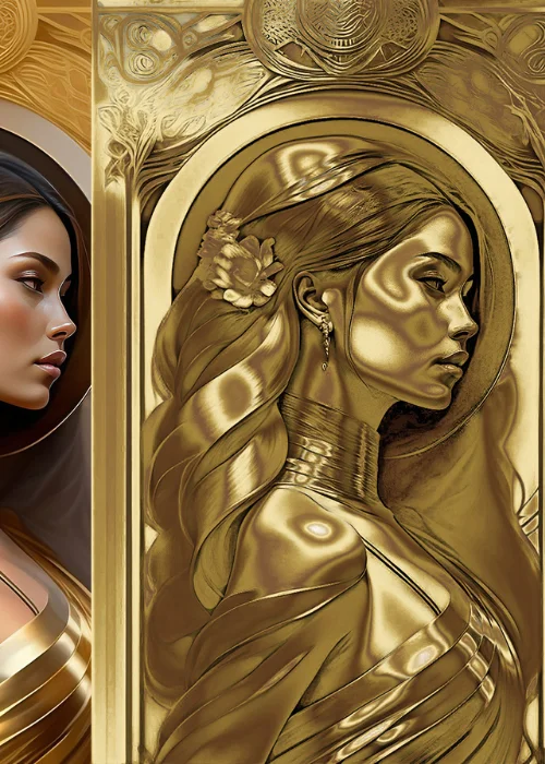 cool photoshop photo effect painting of woman