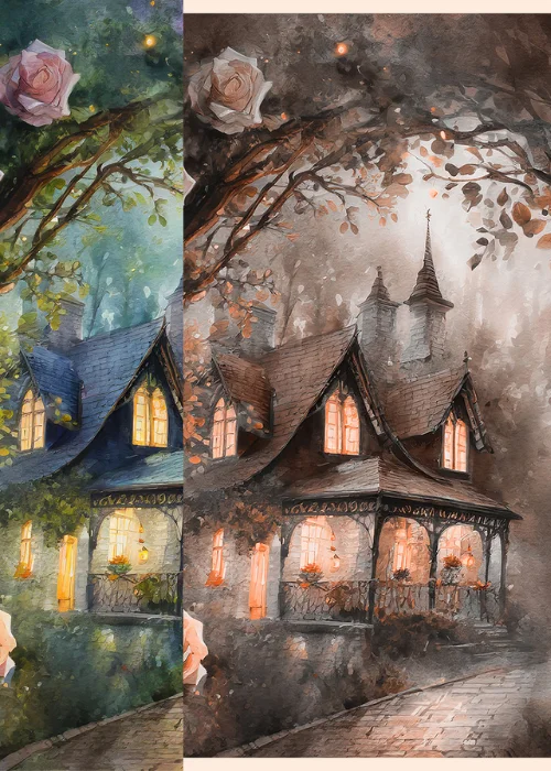 cool photoshop photo effects of a house