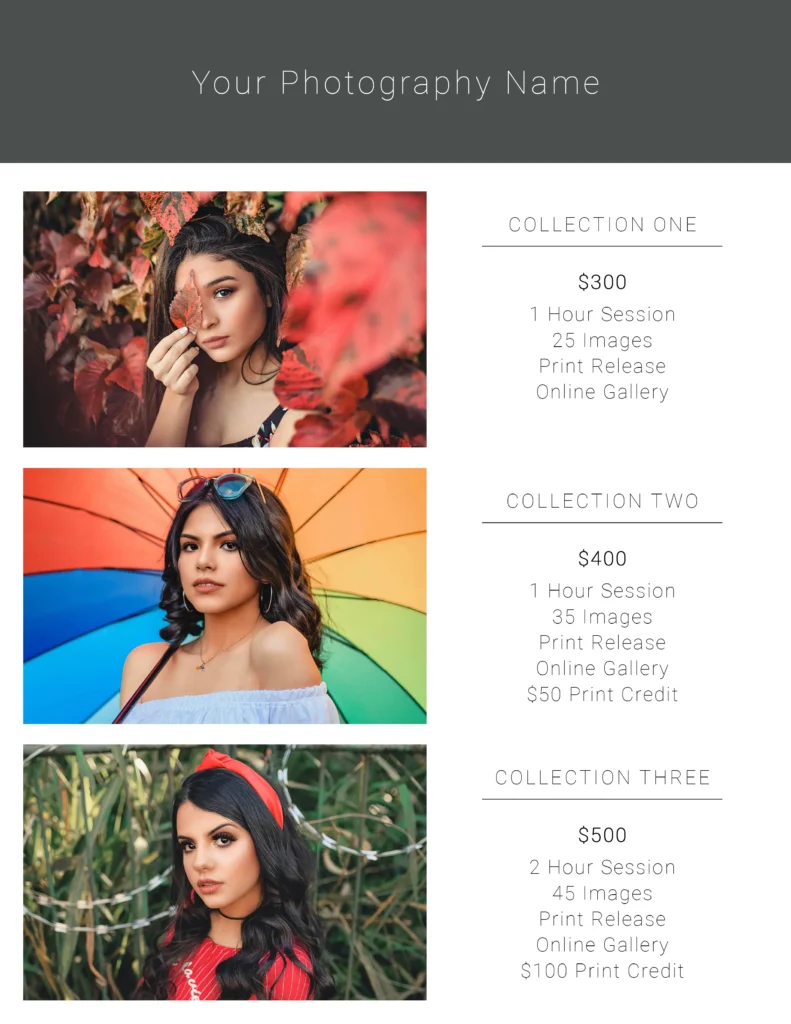 template preview