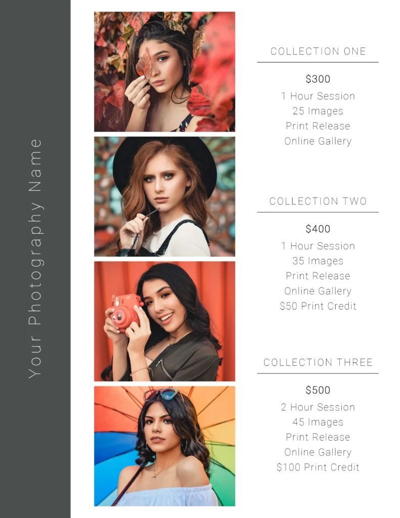 template of pricing guide