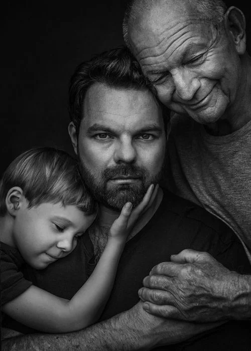 fathers day photo shoot with all the fathers of the family