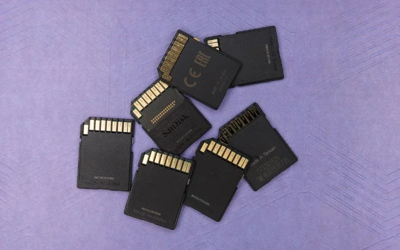 spare batteries and memory cards
