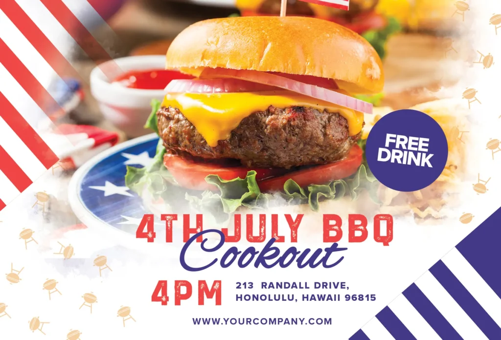 independence day bbq flyer