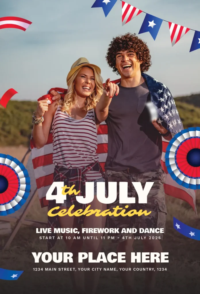 4th of july party flyer