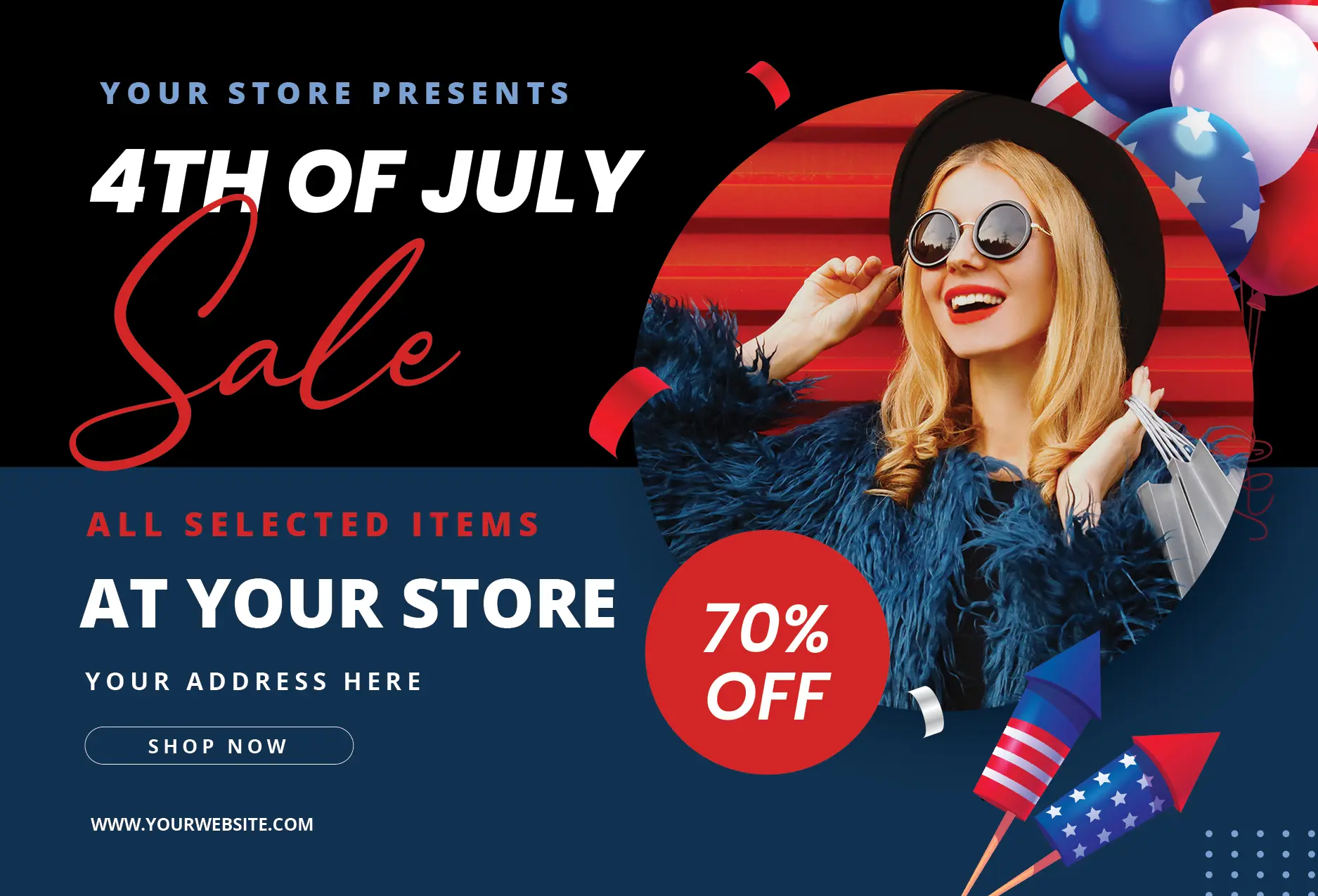 4th of july sale flyer