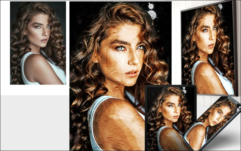 abstract painting photoshop action