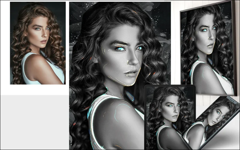 action for portrait