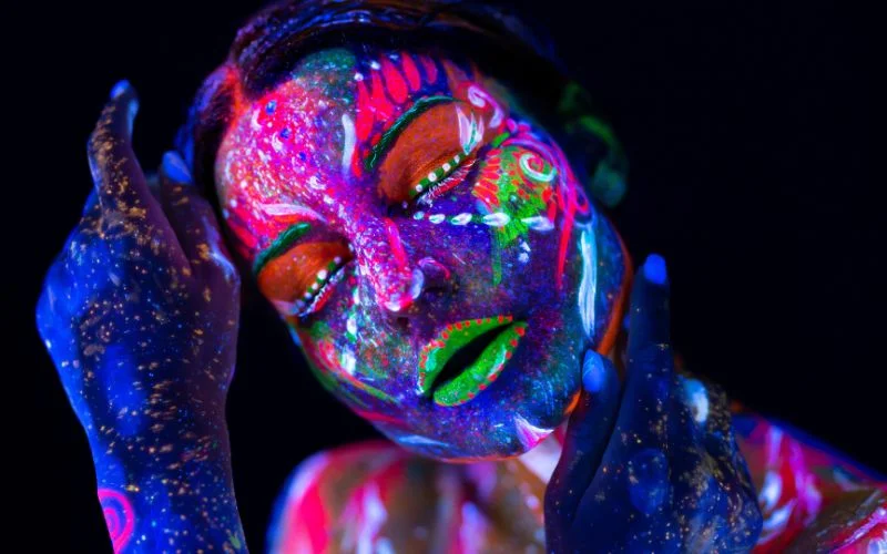 stunning image in black light