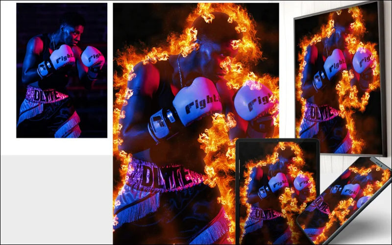 burn photoshop action