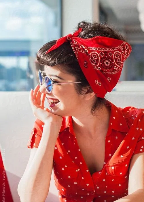 candid photo of a pin up girl