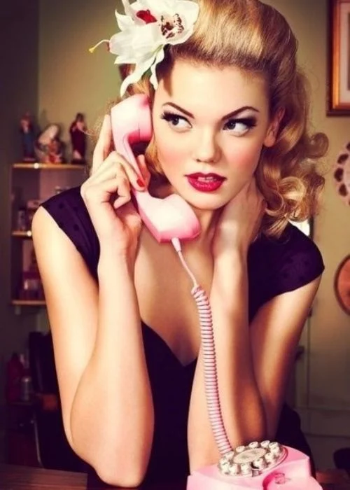 pinup poses with props