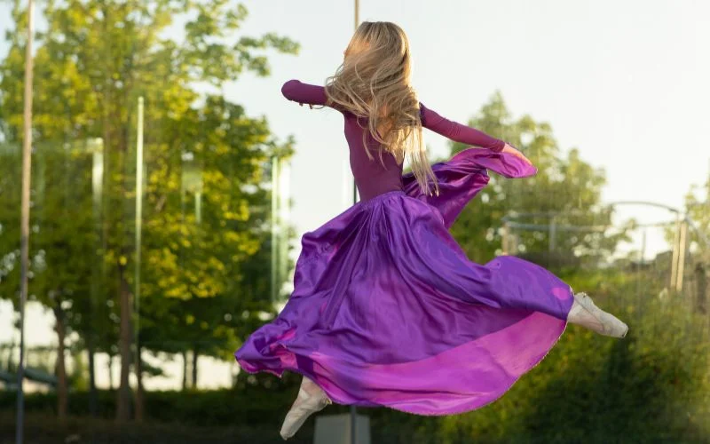 image of beautiful girl doing ballet