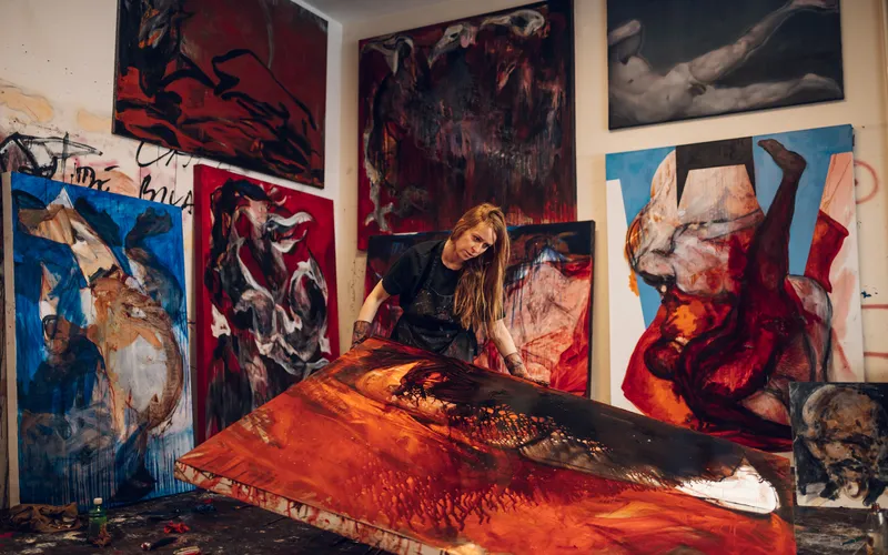 artistic painter and her collection of fine art paintings