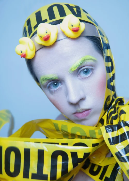 women with duck headband