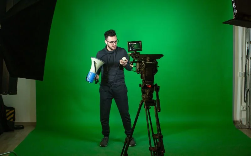 illustration of green screen photography