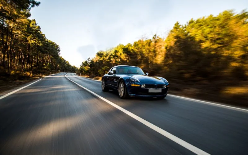 shot of a car in motion