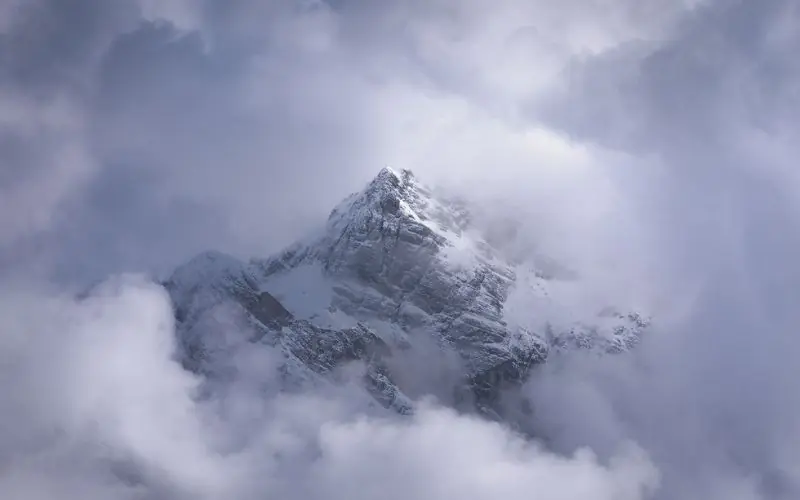 Beautiful snowy mountain image