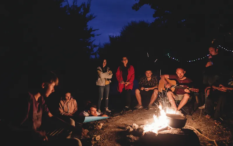 labor day party- bonfire