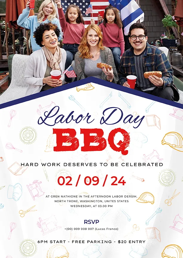 labor day flyer psd