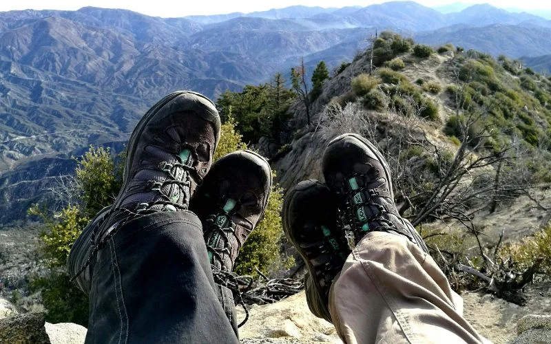 photograph your legs against a landscape