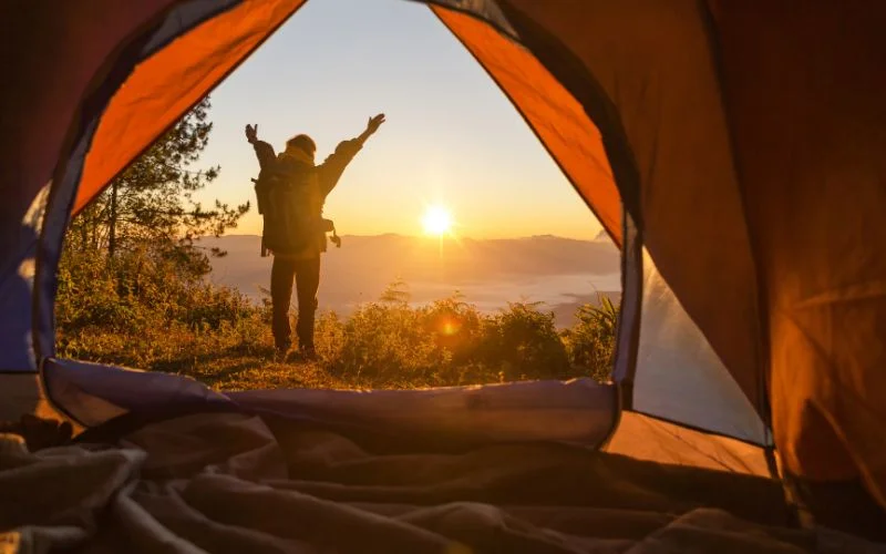 include tent in your hiking photography