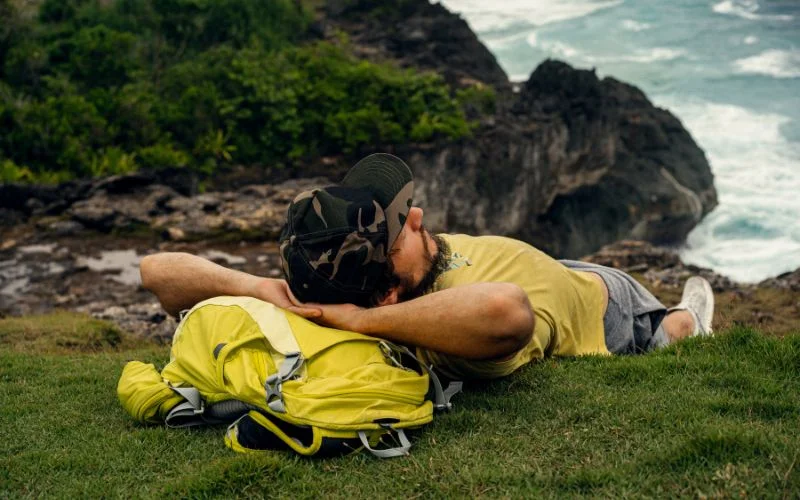capture photo while lounging in nature 