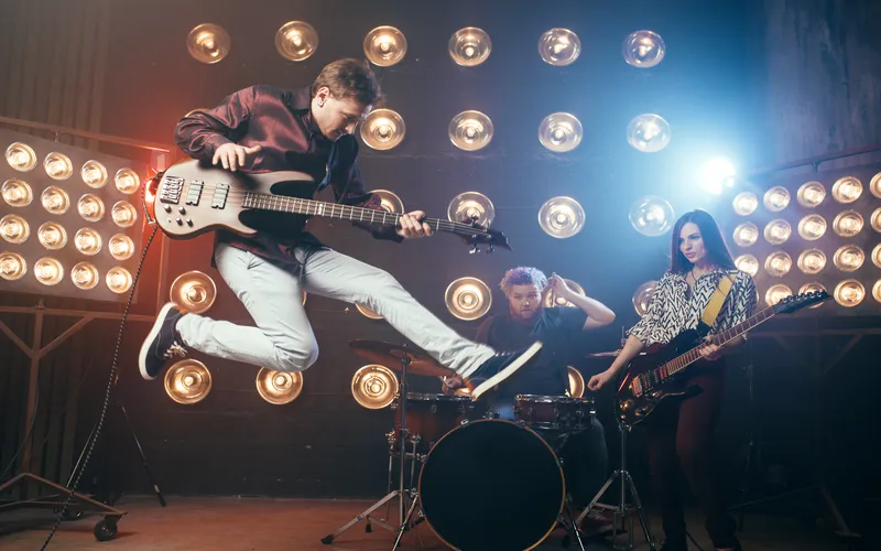 Rockstars Flying In The Air