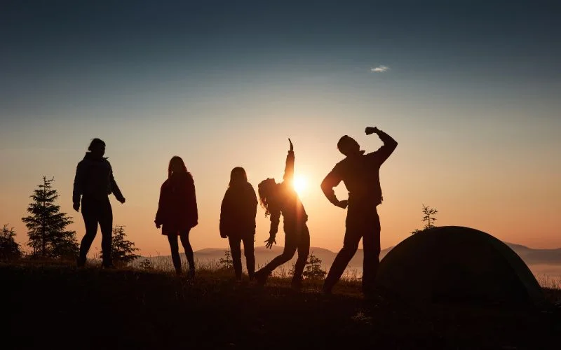 take sunset silhouettes
