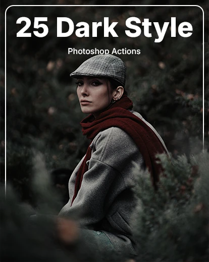 25 dark style photoshop actions featured image