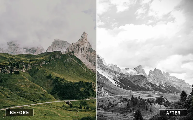 aesthetic mountain lr presets, Lightroom presets for mountains, mountain photography presets, outdoor Lightroom presets, nature Lightroom presets