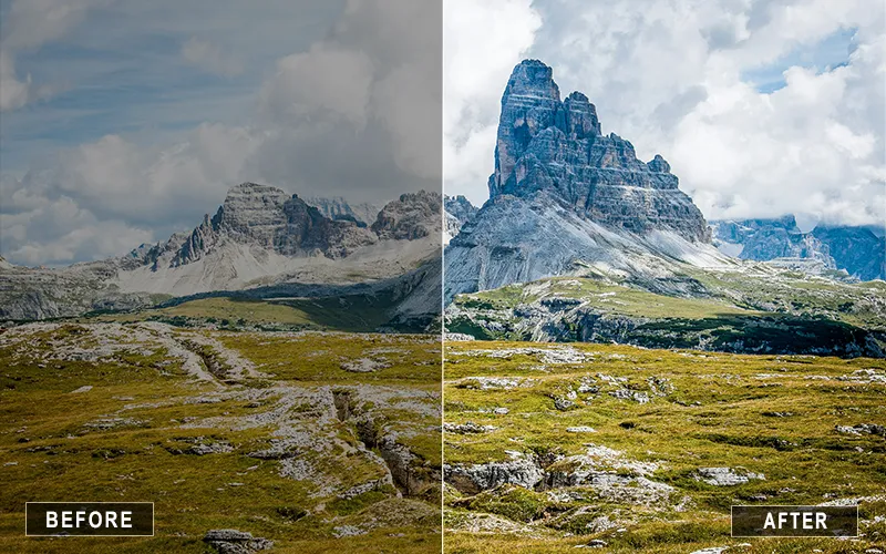 avalanche mountain lr presets, Lightroom presets for dramatic skies, Lightroom presets for panoramic mountain views